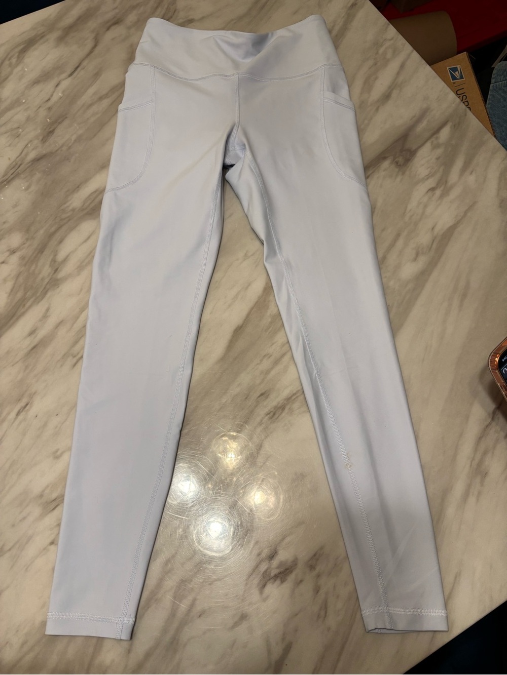 Old Navy Light Gray High-Waist Leggings